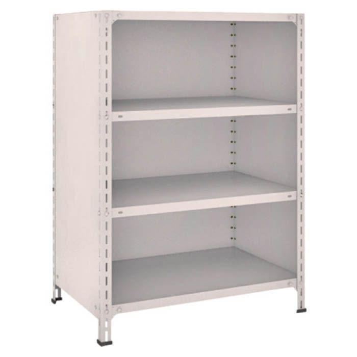 (T) 軽量棚背板・側板付 W875XD600XH1200 4段 ネオグレー(Tcode:5039045)