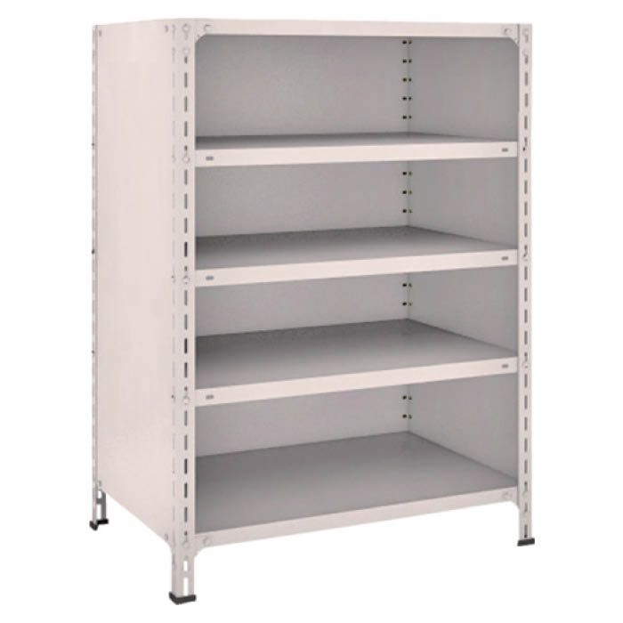 (T) 軽量棚背板・側板付 W875XD600XH1200 5段 ネオグレー(Tcode:5039053)