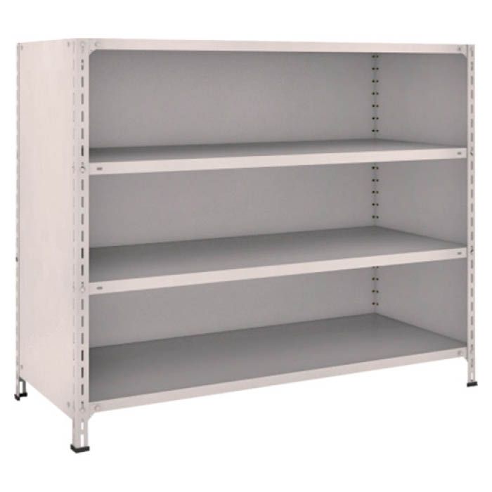 (T) 軽量棚背板・側板付 W1500XD600X1200 4段 ネオグレー(Tcode:5039100)