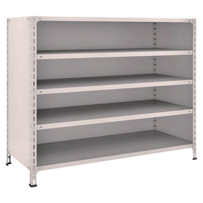 (T) 軽量棚背板・側板付 W1500XD600X1200 5段 ネオグレー(Tcode:5039118)