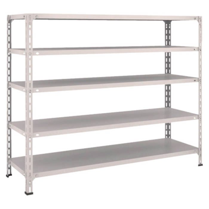 (T) 軽量棚開放型 W1500XD450XH1200 5段 ネオグレー(Tcode:5038634)