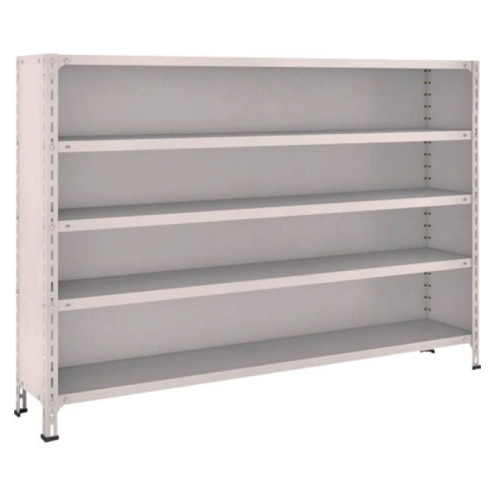 (T) 軽量棚背板・側板付 W1800XD300X1200 5段 ネオグレー(Tcode:5024412)