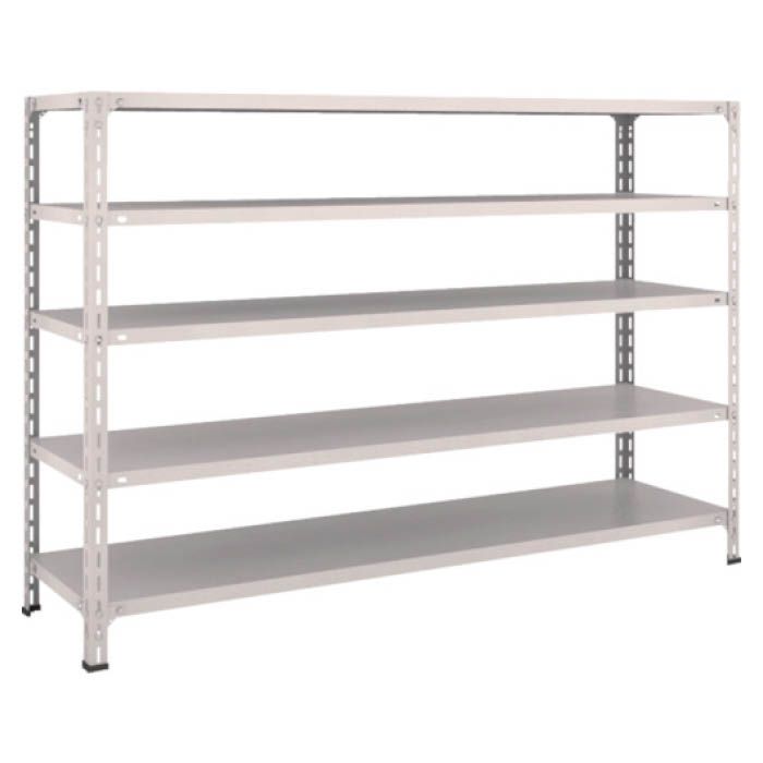 (T) 軽量棚開放型 W1800XD450XH1200 5段 ネオグレー(Tcode:5024927)