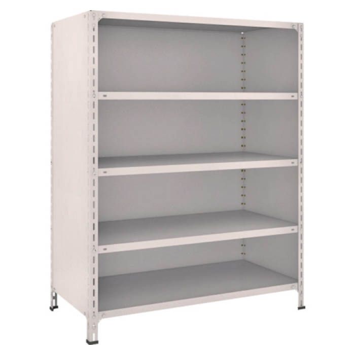 (T) 軽量棚背板・側板付 W1200XD600X1500 5段 ネオグレー(Tcode:5022690)