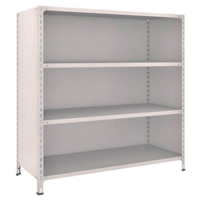 (T) 軽量棚背板・側板付 W1500XD600X1500 4段 ネオグレー(Tcode:5039223)