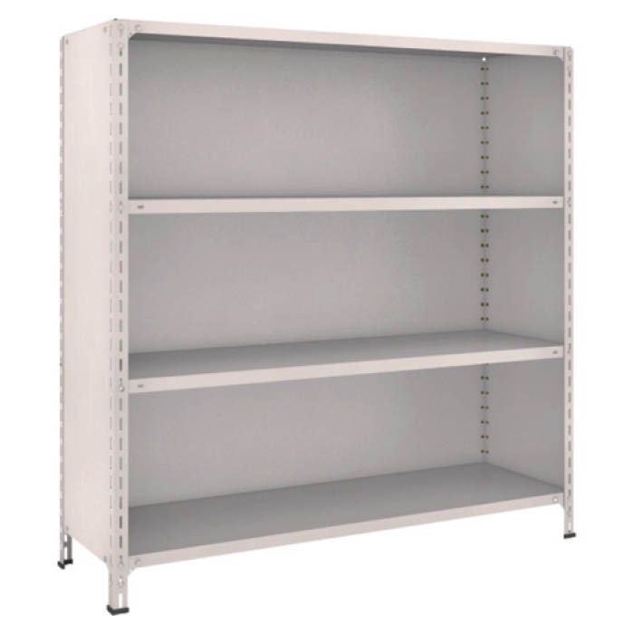 (T) 軽量棚背板・側板付 W1500XD450X1500 4段 ネオグレー(Tcode:5039207)