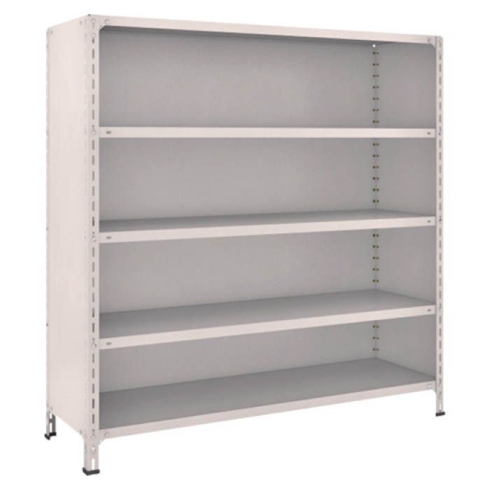 (T) 軽量棚背板・側板付 W1500XD450X1500 5段 ネオグレー(Tcode:5039215)