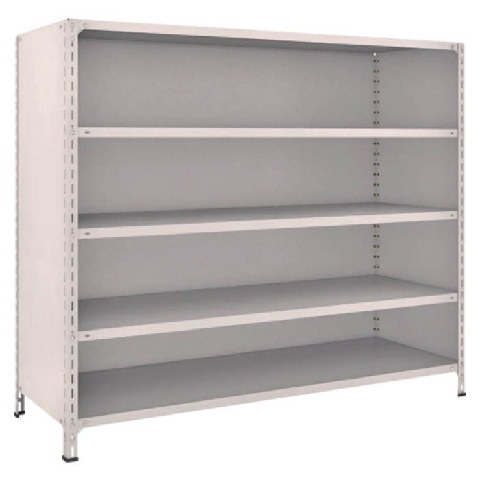 (T) 軽量棚背板・側板付 W1800XD600X1500 5段 ネオグレー(Tcode:5022932)