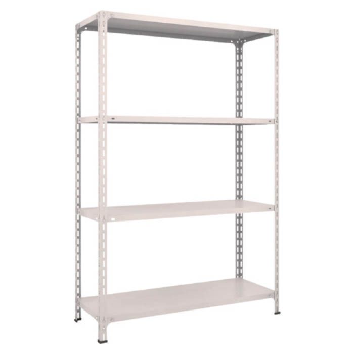 (T) 軽量棚開放型 W1200XD450XH1800 4段 ネオグレー(Tcode:5024676)