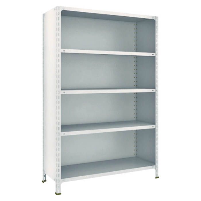 (T) 軽量棚背板・側板付 W1200XD450X1800 5段 ネオグレー(Tcode:5022975)