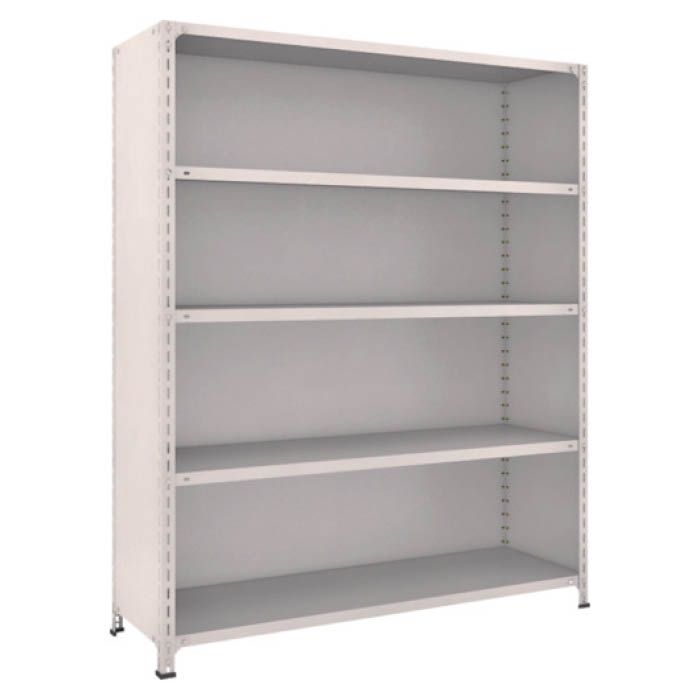 (T) 軽量棚背板・側板付 W1500X450XH1800 5段 ネオグレー(Tcode:5039339)