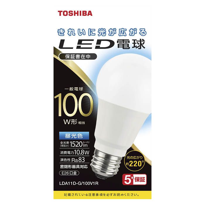 東芝 東芝LED全方向100W形昼光色 LDA11D-G/100V1R