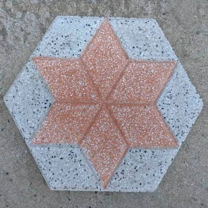 ショット平板六角形 オレンジ