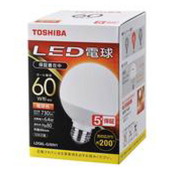 東芝LED電球ボール球60WL色 LDG6L-G/60V1