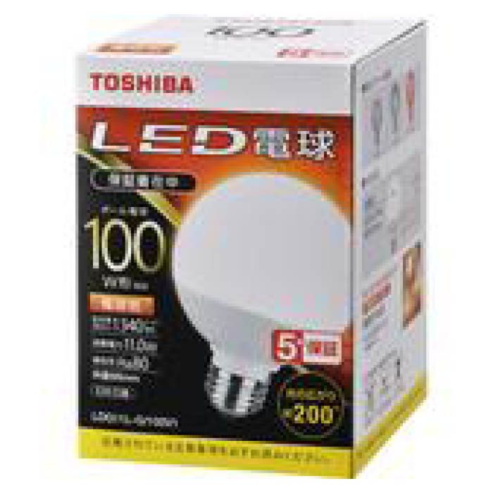 東芝LED電球ボール球100WL色 LDG11L-G/100V1