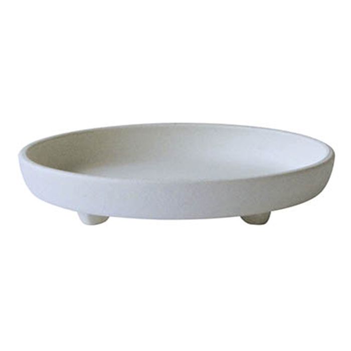 ハチマンガーデンズ パピエ エコプレート(鉢皿) 丸型5号 ホワイト