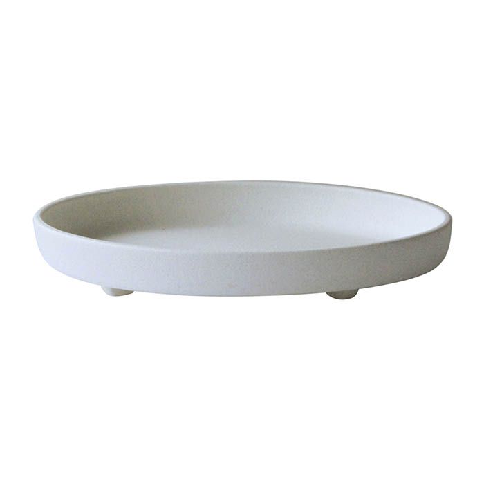 ハチマンガーデンズ パピエ エコプレート(鉢皿) 丸型8号 ホワイト