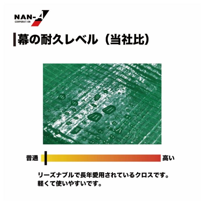 マルチトンネルガレージ2740U用張替天幕MG エムジー(モスグリーン)幕の説明画像3