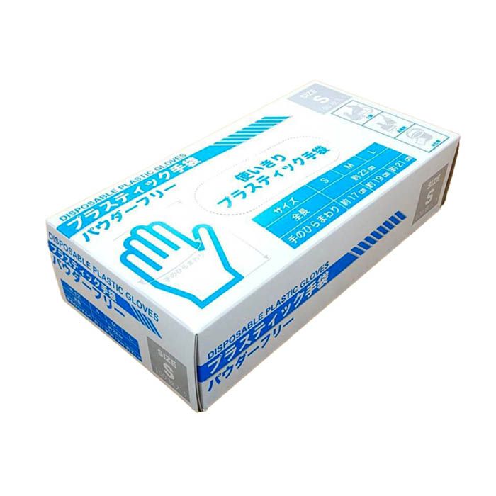 使い切りプラスチック手袋 パウダーフリー TJR82101 S