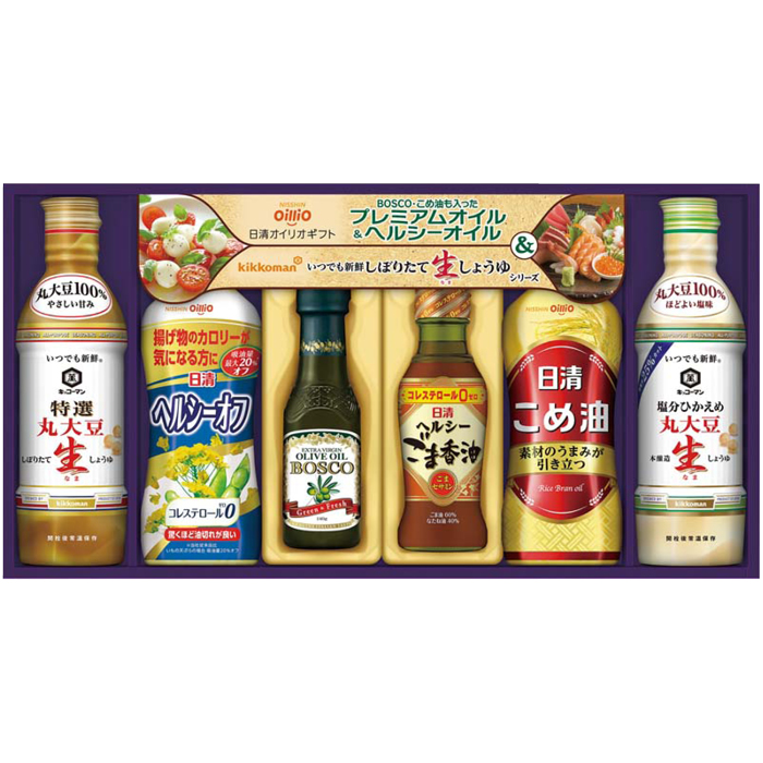 【NK-30】【お中元】日清 バラエティオイル&キッコーマンしぼりたて生しょうゆギフト-承り締切:2025年7月29日