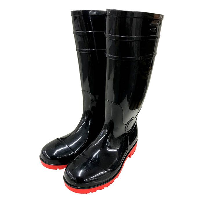 オカモト CPI-2001 PVC安全耐油長靴 ブラック/レッド 27.0 cm
