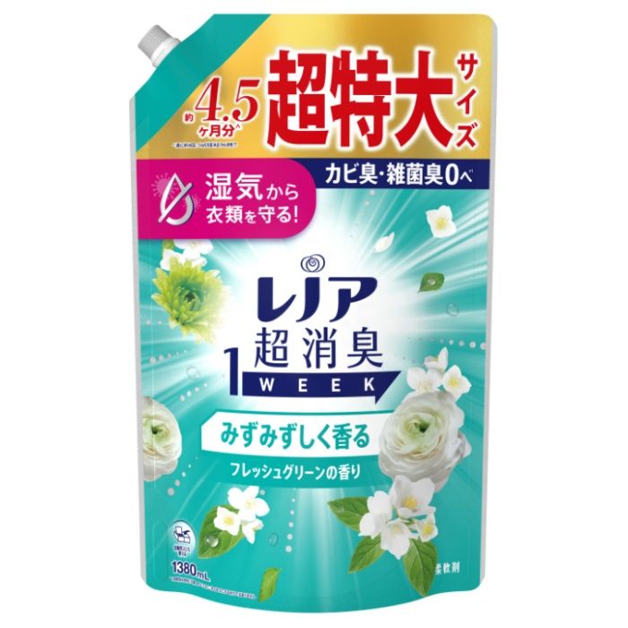 レノア超消臭 フレッシュグリーン詰替1380ml