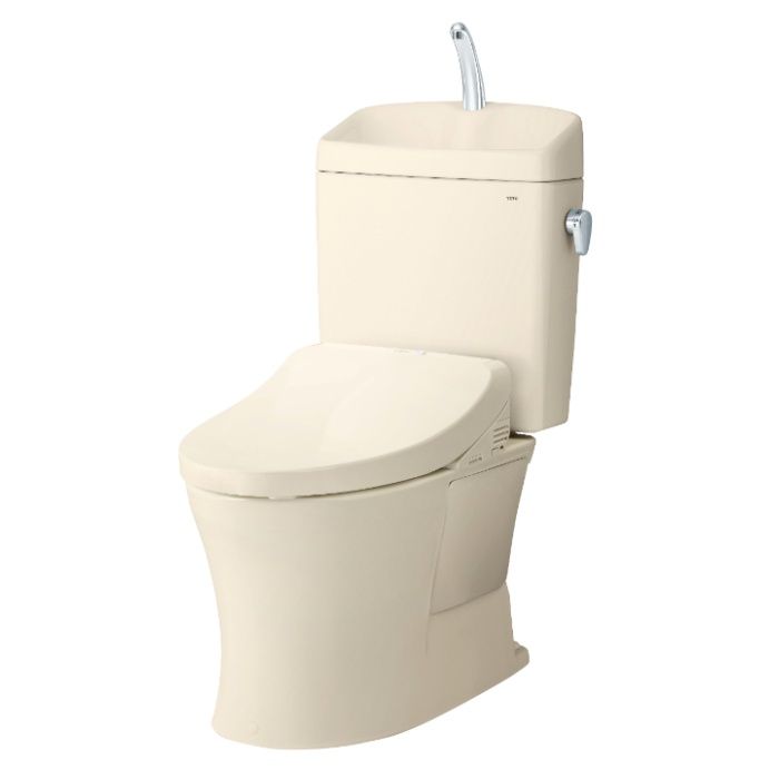 TOTO KQ新設手洗有・ウォシュレットKM42オートセット　パステルアイボリー CS232B/SH233BA/KM42AK/SC1