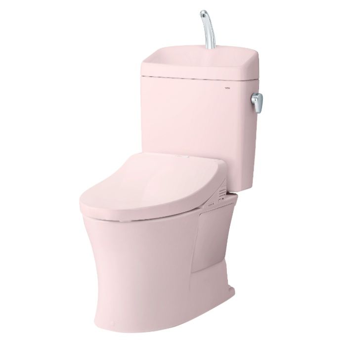 TOTO KQリモデル手洗有・ウォシュレットKM42オートセット　パステルピンク CS232BM/SH233BA/KM42AK/SR2