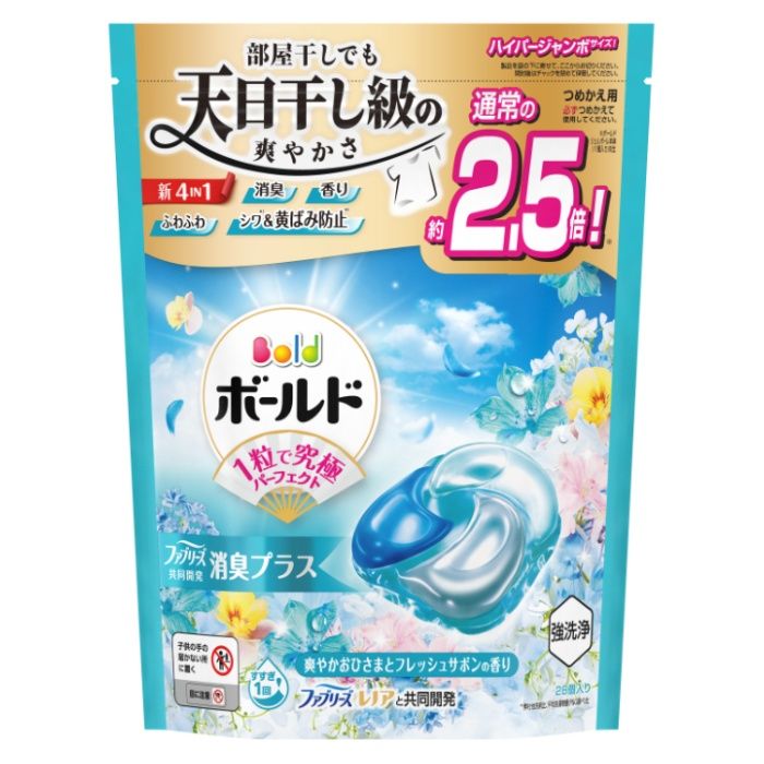 ボールドジェルボール4D フレッシュフラワーサボン詰替28個