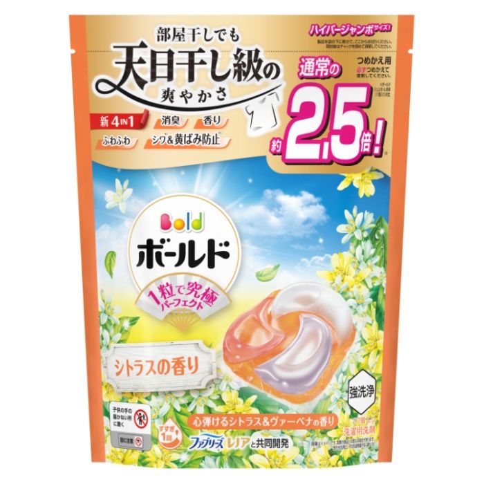 ボールドジェルボール4D シトラス&ヴァーベナ詰替27個