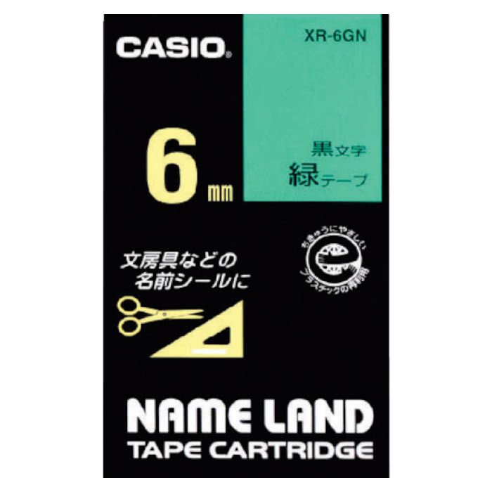 (T)カシオ ネームランド用テープカートリッジ　粘着タイプ　6mm XR6GN