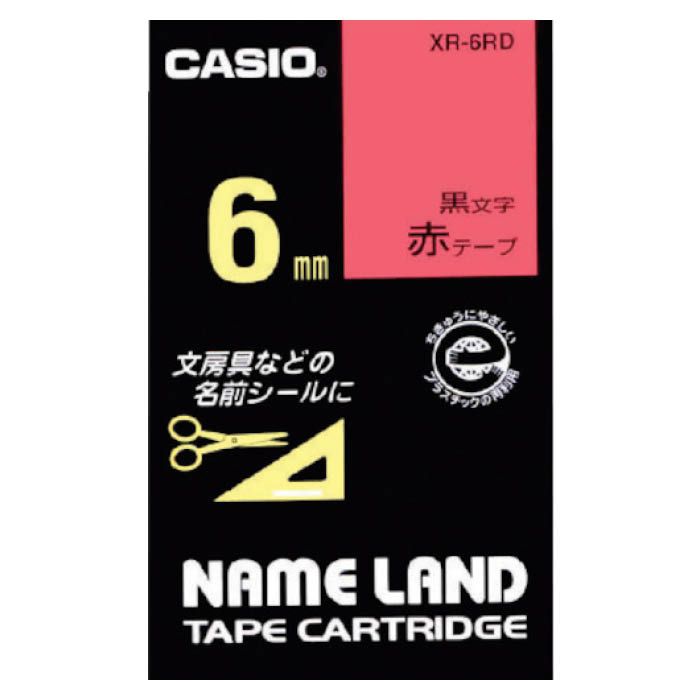 (T)カシオ ネームランド用テープカートリッジ　粘着タイプ　6mm XR6RD
