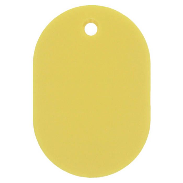 (T)緑十字 小判札(無地札)　黄　60×40mm　スチロール樹脂 200023