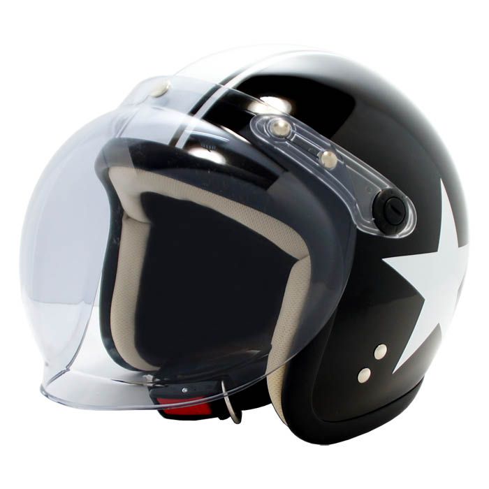 ジェットヘルメット BK/WH GP-70S