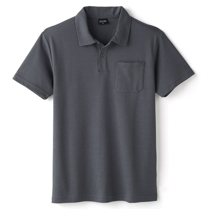 FeelSky MEN'S半袖ポロシャツ 21SS-NF-029 チャコール (S、M、L、LL、3L) L