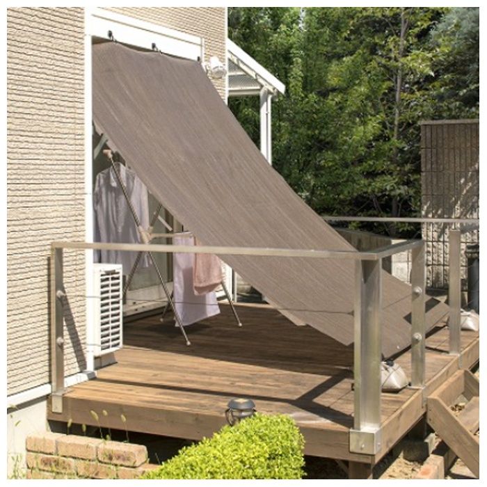 ナフコ 雨よけシェード モカ 2m×3m