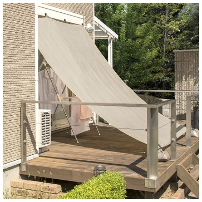 ナフコ 雨よけシェード グレー 2m×3m