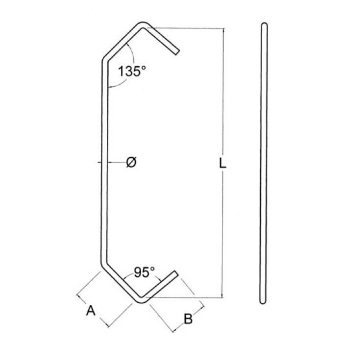 T)IWATA スタンダードフック 角2 (5000本入) 050X1.5PDVX2の通販