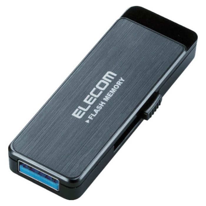 (T)エレコム USB3.0フラッシュ　4GB　AESセキュリティ機能付　ブラック 8200239