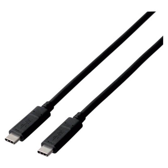 (T)エレコム USB3.1ケーブル(C-C、PD対応)　1.0m　ブラック 1141969