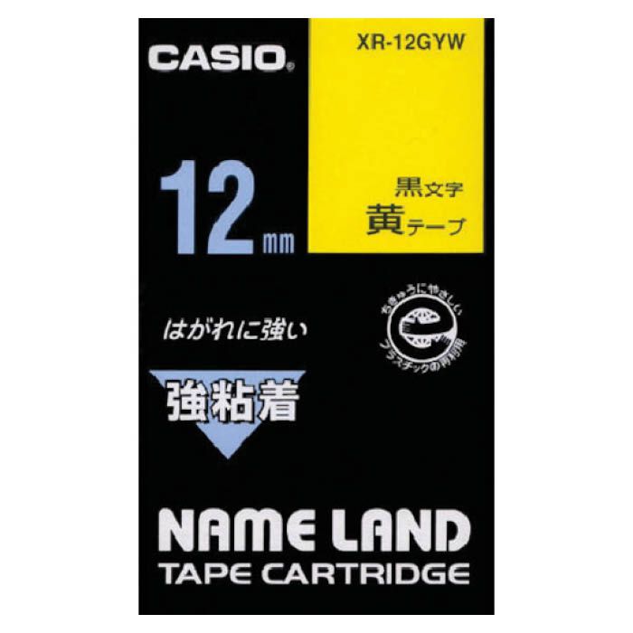 (T)カシオ ネームランド用強粘着テープ12mm XR12GYW