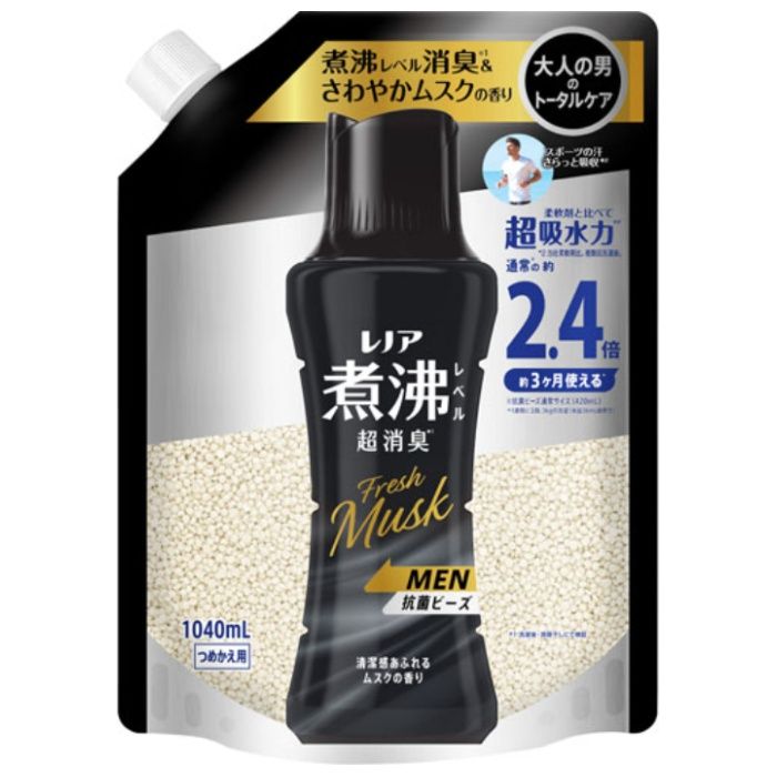 P&G レノア抗菌ビーズ煮沸レベル MENムスク詰替1040ml