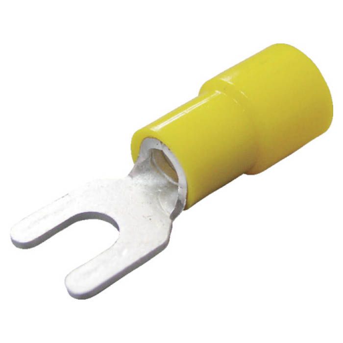 (T)ニチフ 環境配慮形絶縁被覆付Y形端子 Y形 外寸9mm スタッド径5.2mm (50個入) 8314466