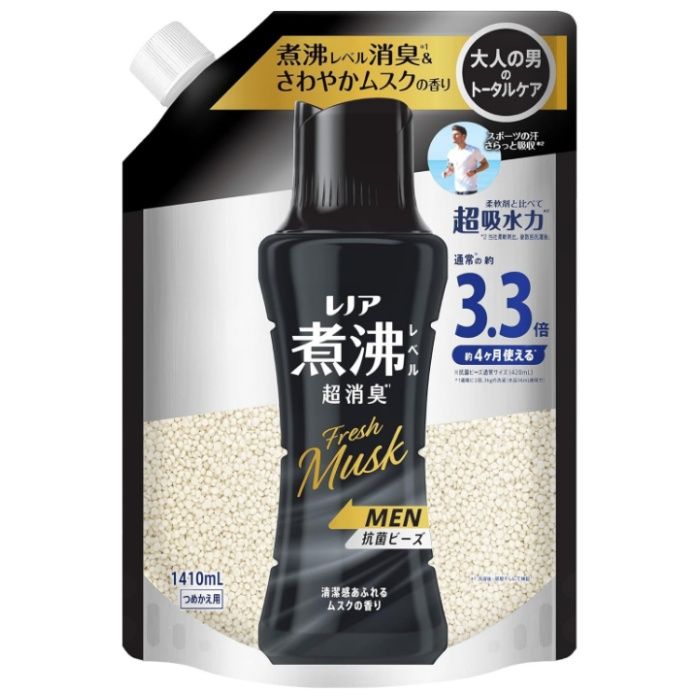 P&G レノア煮沸レベル抗菌ビーズ MENムスク詰替1410ml