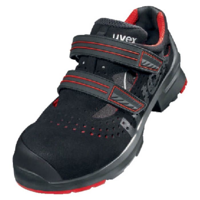 (T)UVEX サンダル ブラック/レッド 8552776(Tcode:8552776)