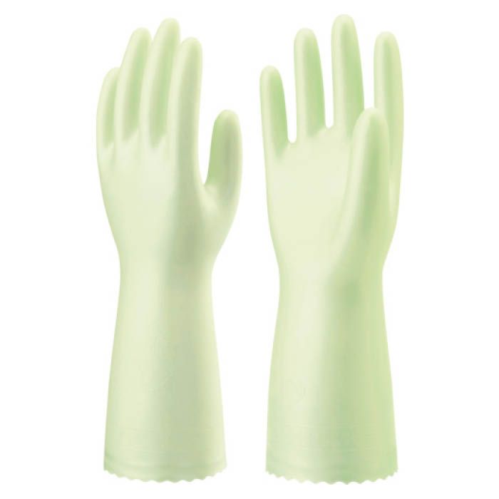 (T)ショーワ 塩化ビニール手袋　ナイスハンドデリケート　さらっとタッチ　パールグリーン　Mサイズ　緑 3665437