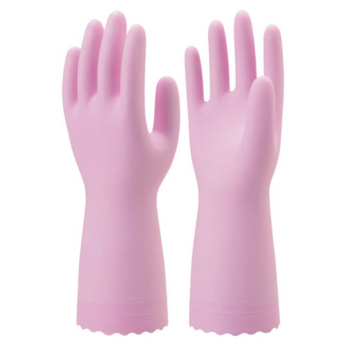 (T)ショーワ 塩化ビニール手袋　ナイスハンドミュー薄手　ピンク　Mサイズ 7704186