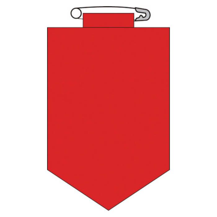 (T)緑十字 ビニールワッペン(胸章)　赤無地タイプ　90×60mm　エンビ 126104