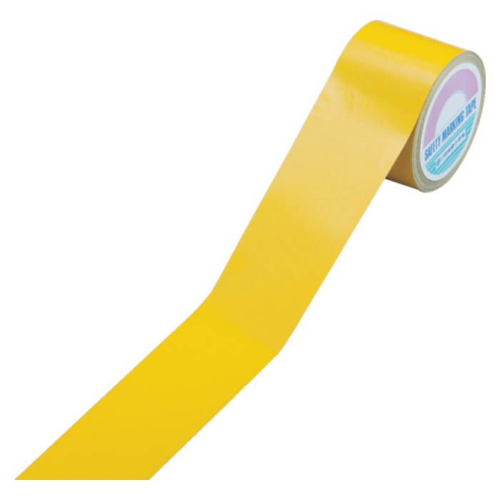 (T)緑十字 ラインテープ(反射)　黄　50mm幅×10m　屋内用　ポリエステル 265013