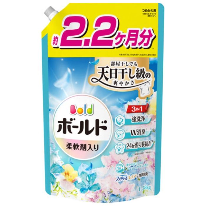 P&G ボールドジェル フレッシュフラワーサボン詰替1580g